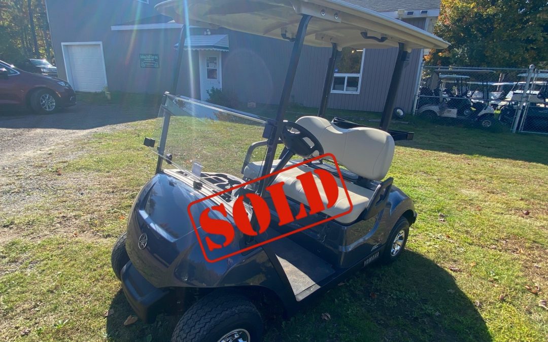 New 2025 Yamaha Drive2 Quietech Fuel Injected Golf Car in Bluestone Metallic