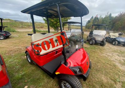 New 2024 Yamaha Drive2 PTV Quietech with Black Roof in Coral Red Metallic