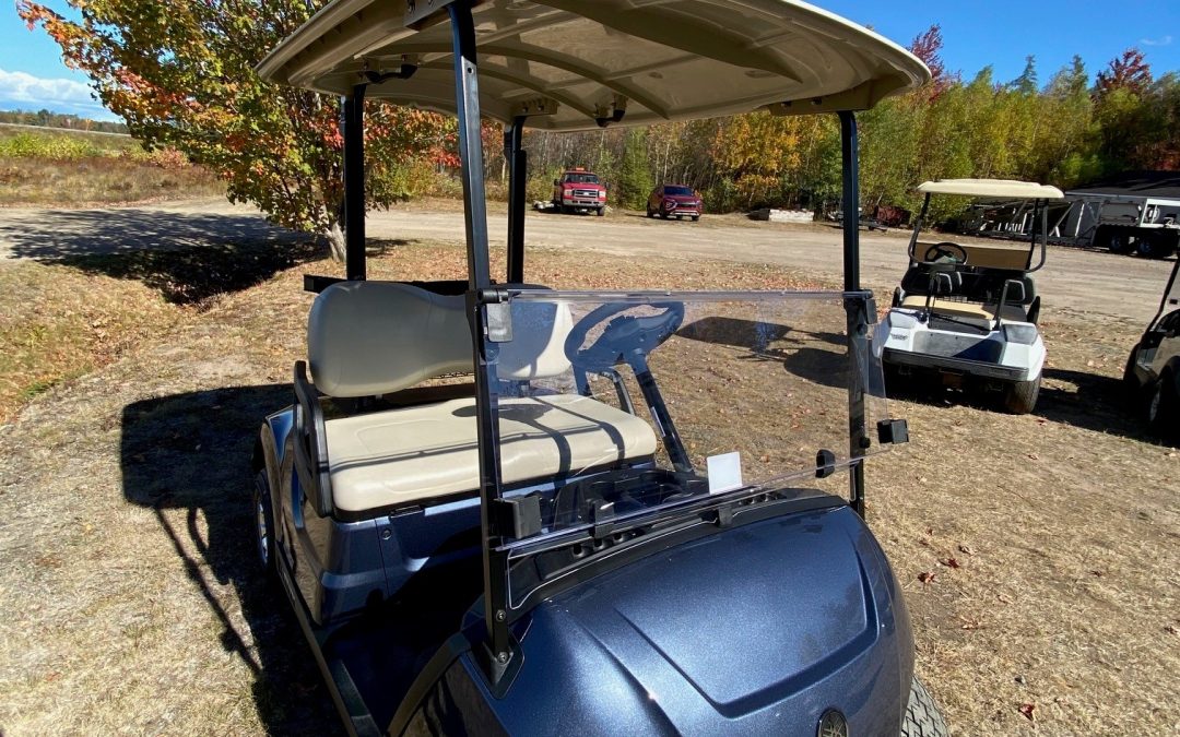 New 2026 Yamaha Drive2 QuieTech Fuel Injected Golf Car in Bluestone Metallic