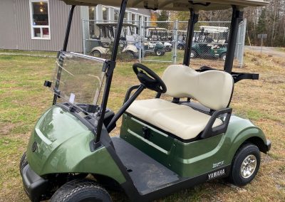 NEW 2026 Yamaha Drive2 QUIETECH Fuel Injected Golf Car in Evergreen Metallic.