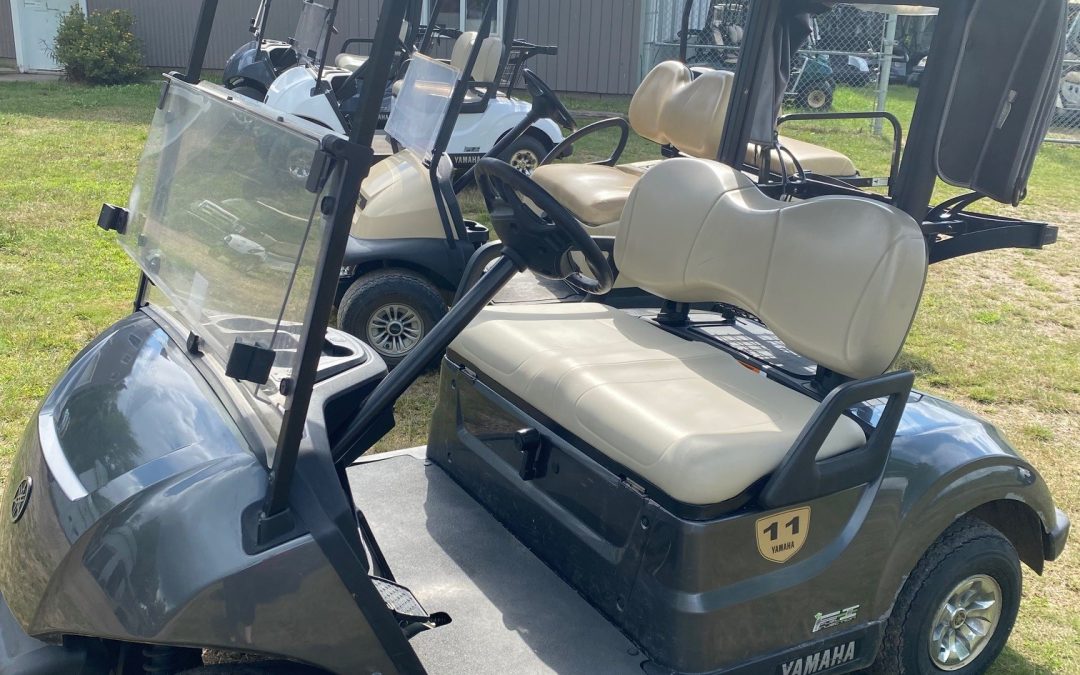 Used 2019 Yamaha Drive2 Electronic Fuel Injected Golf Car in Carbon Grey Metallic