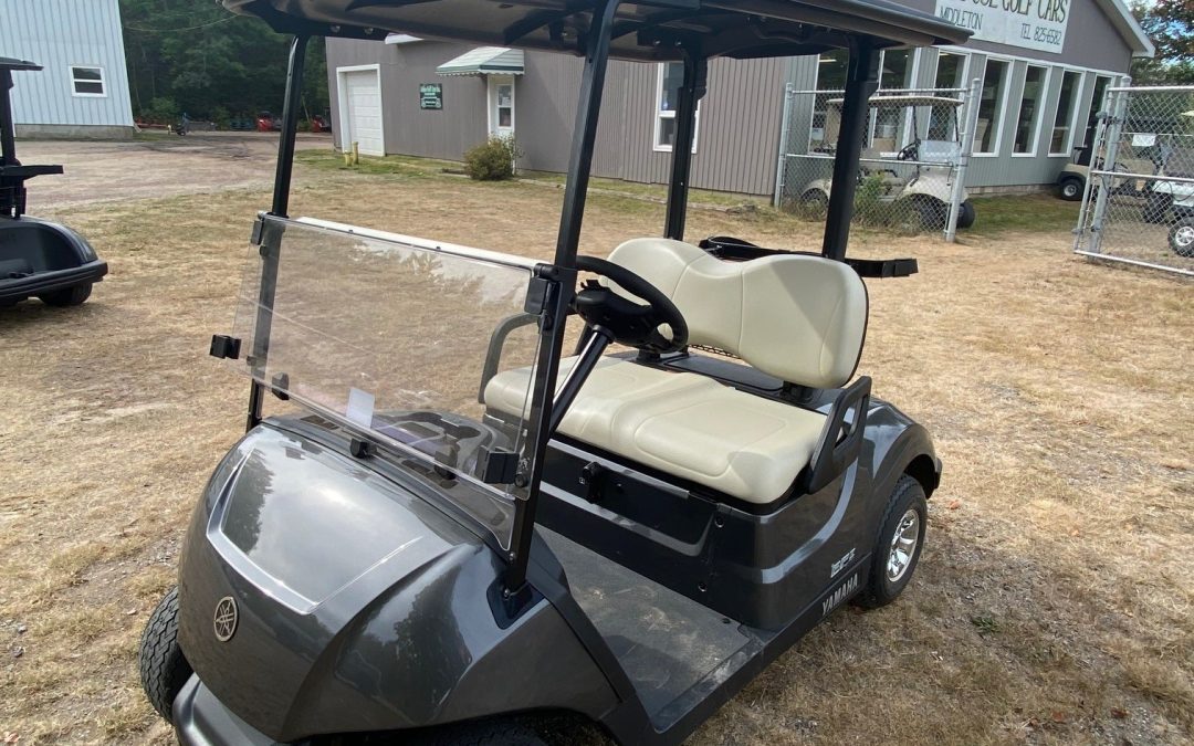 New 2027 Yamaha Drive2 QUIETECH Fuel Injected Golf Car in Carbon Gray Metallic